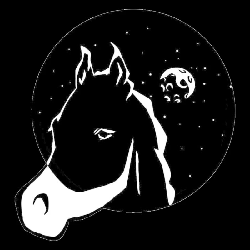 Pferd mit dem Mond