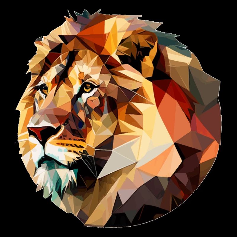 Cadeau de profil de tête de lion de Vector