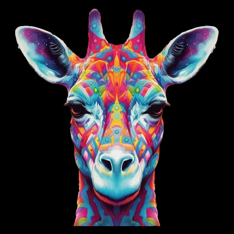 Psychedelic giraffe