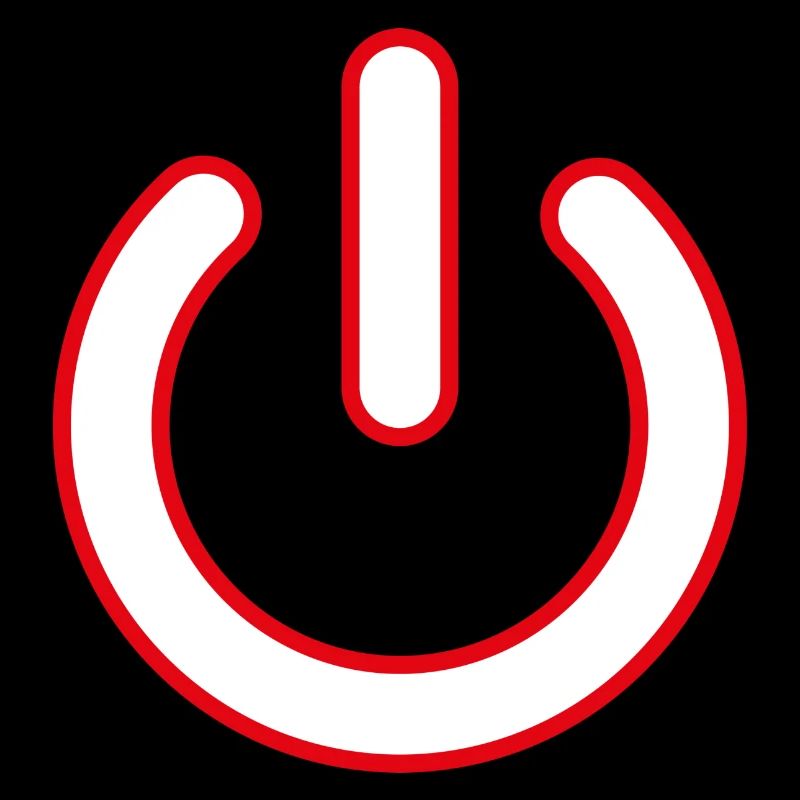 roter Powerbutton
