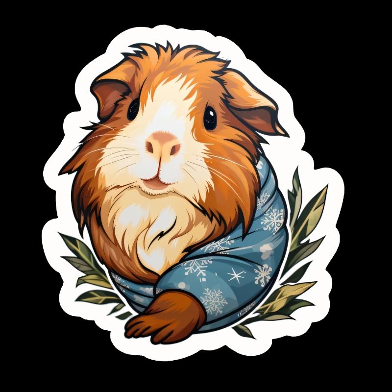 Guinea pig with snowsuit