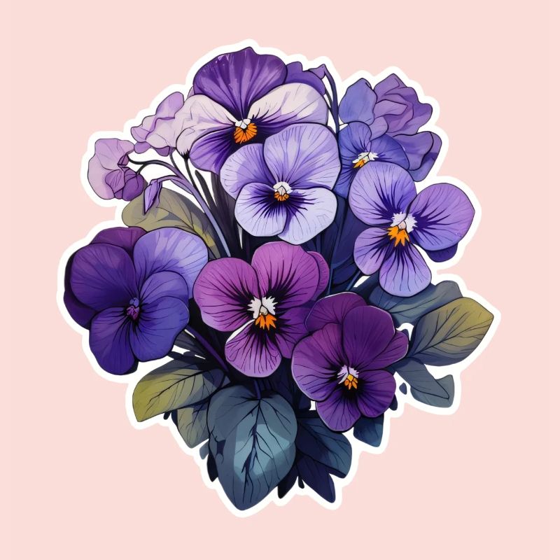 Pensée beaucoup de fleurs