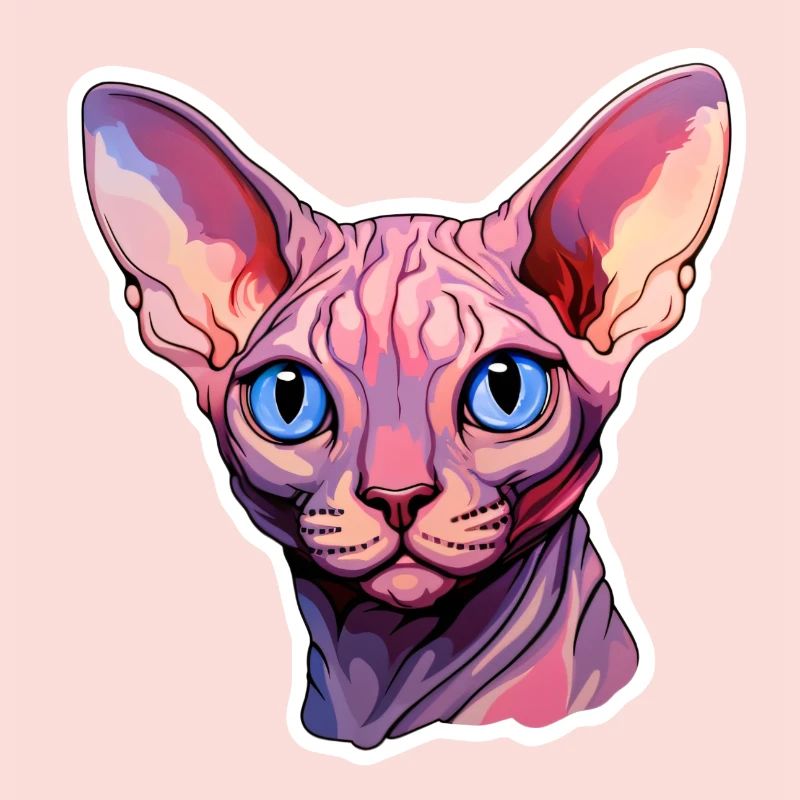 Tête de chat Sphynx