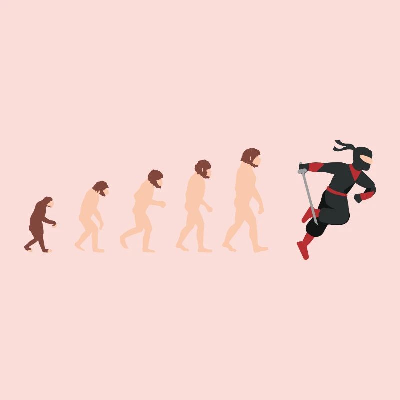Idée de cadeau drôle de fan d'évolution humaine Ninja