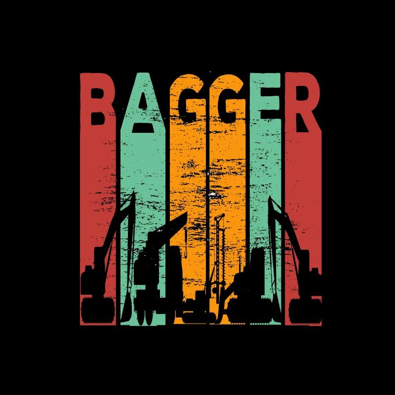 Bagger Baustelle Baumaschine Geschenk · Farben