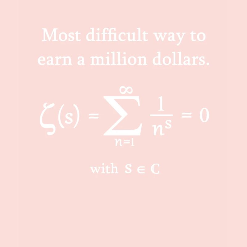 Math Riemann hypothèse mathématicien nerd million