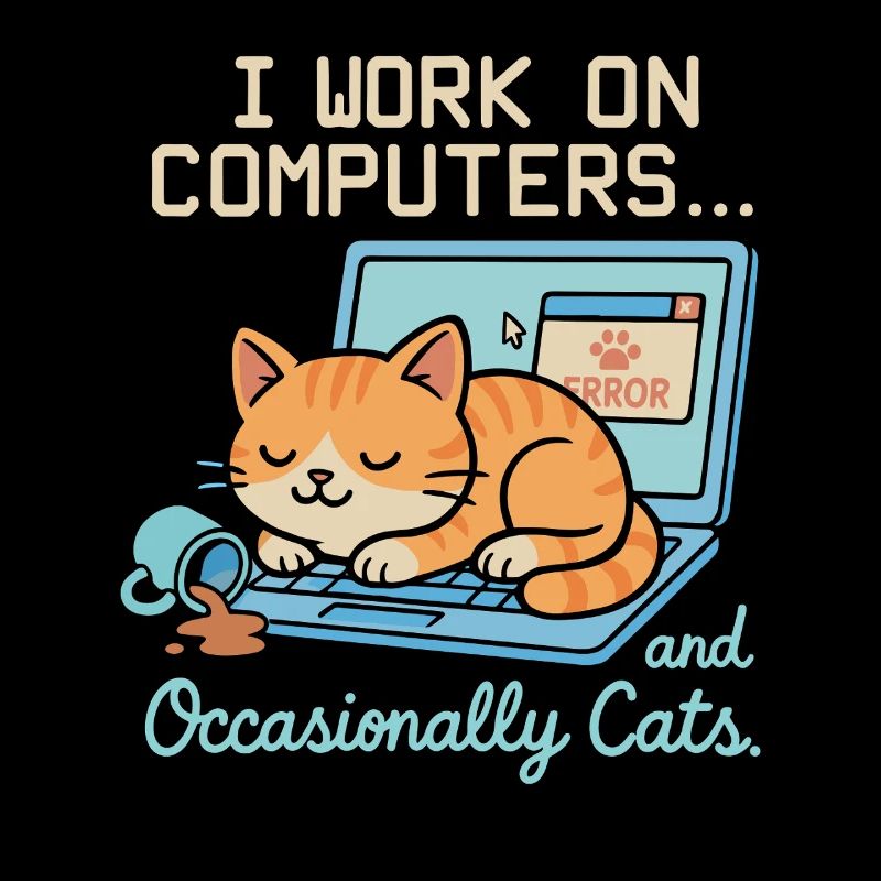 Ich arbeite an Computern und gelegentlich an