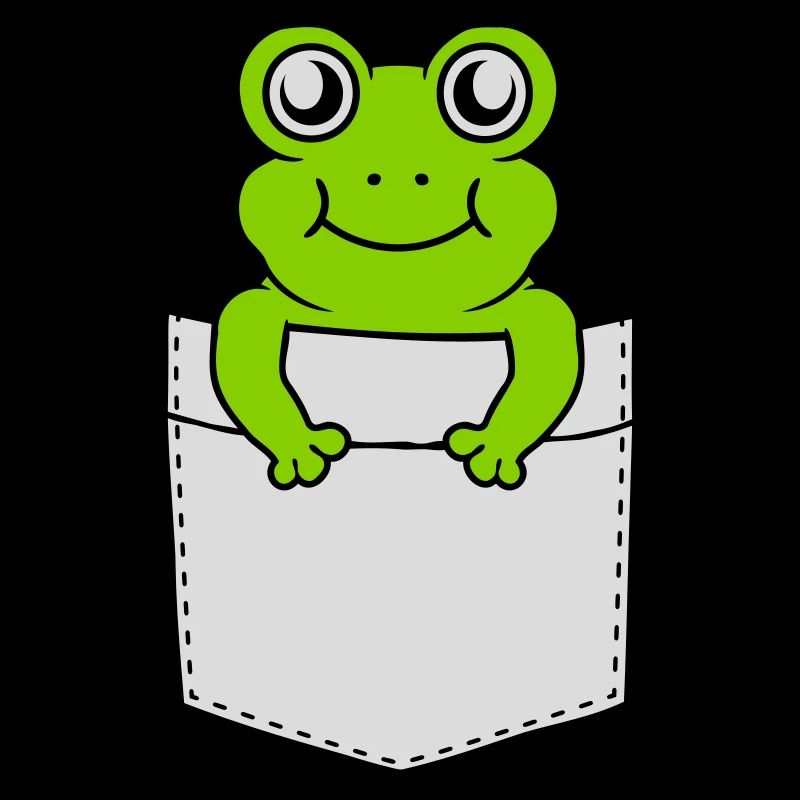 Poche de poitrine petite grenouille douce
