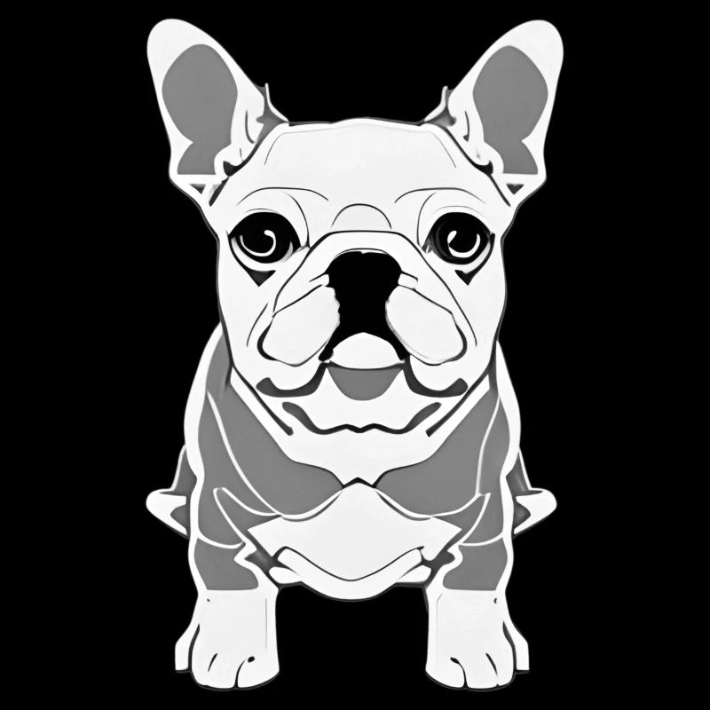 Motif d’impression graphique de conception de bouledogue français
