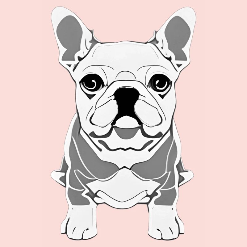 Motif d’impression graphique de conception de bouledogue français