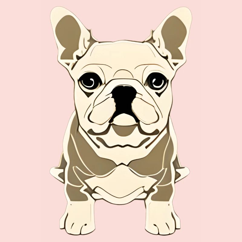 Motif d’impression graphique de conception de bouledogue français