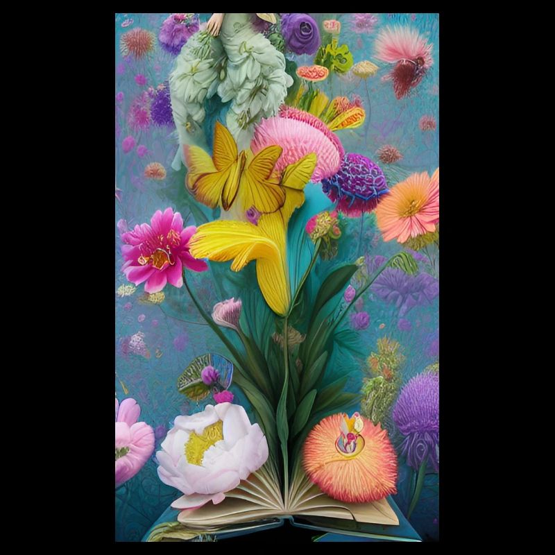 Flowers Bursting from a Book