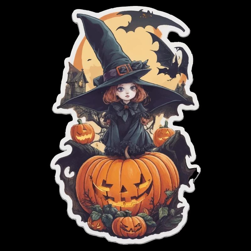 Helloween Pumpkin Witch