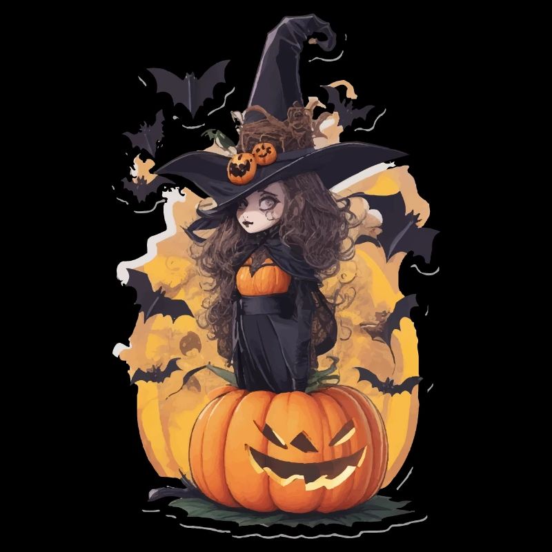 Helloween Pumpkin Witch