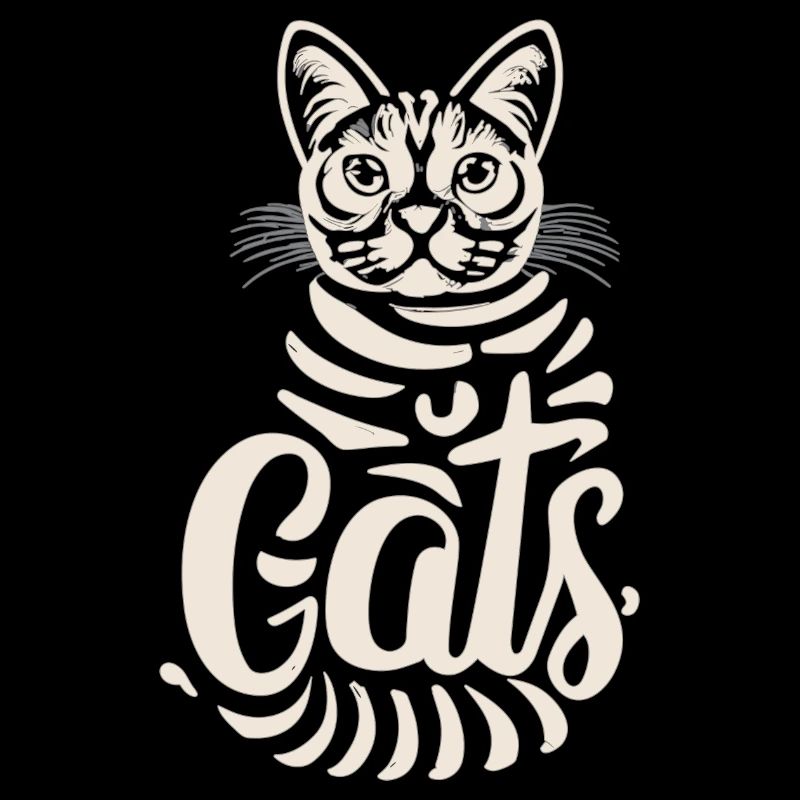 Cat lettering artistic
