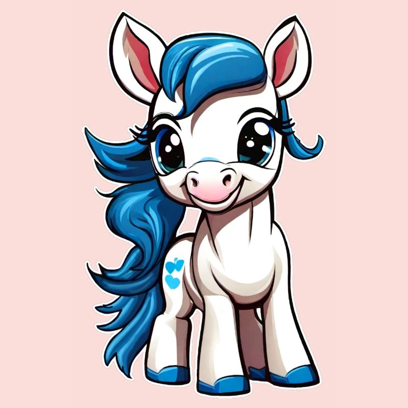 Cute smiling pony