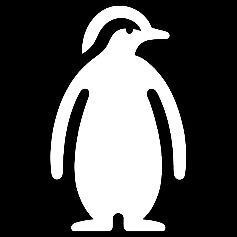 Penguin Silhouette Elegant Design