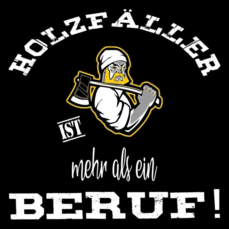 Bûcheron plus qu'un travail! blanc / jaune