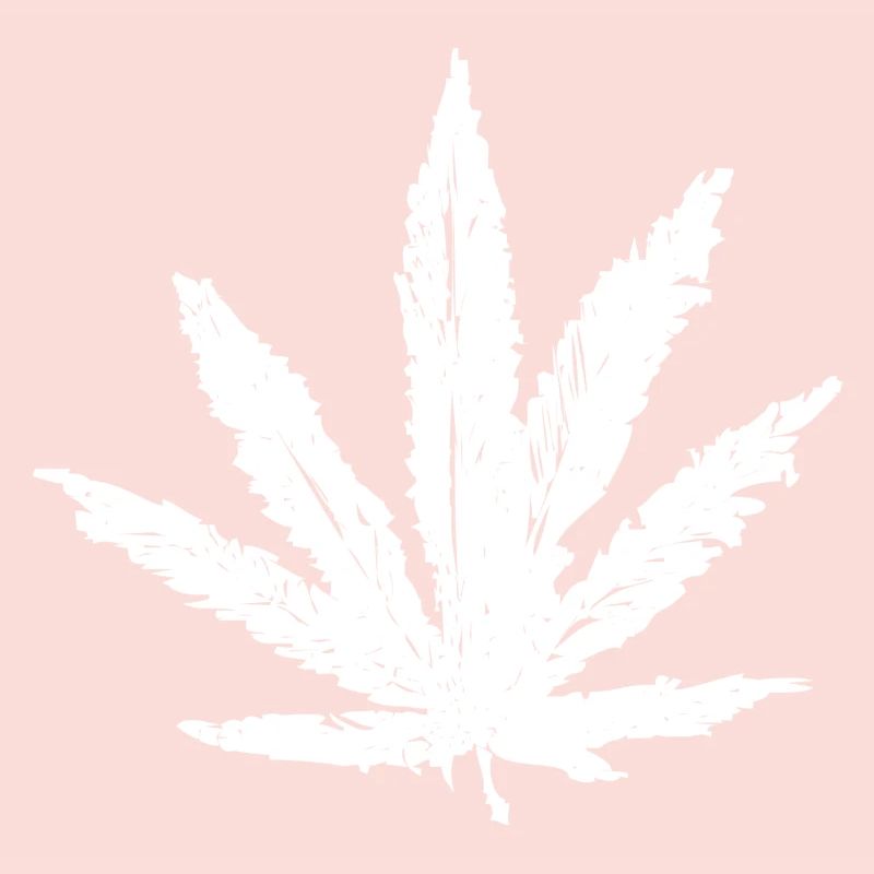 Feuille de chanvre blanche