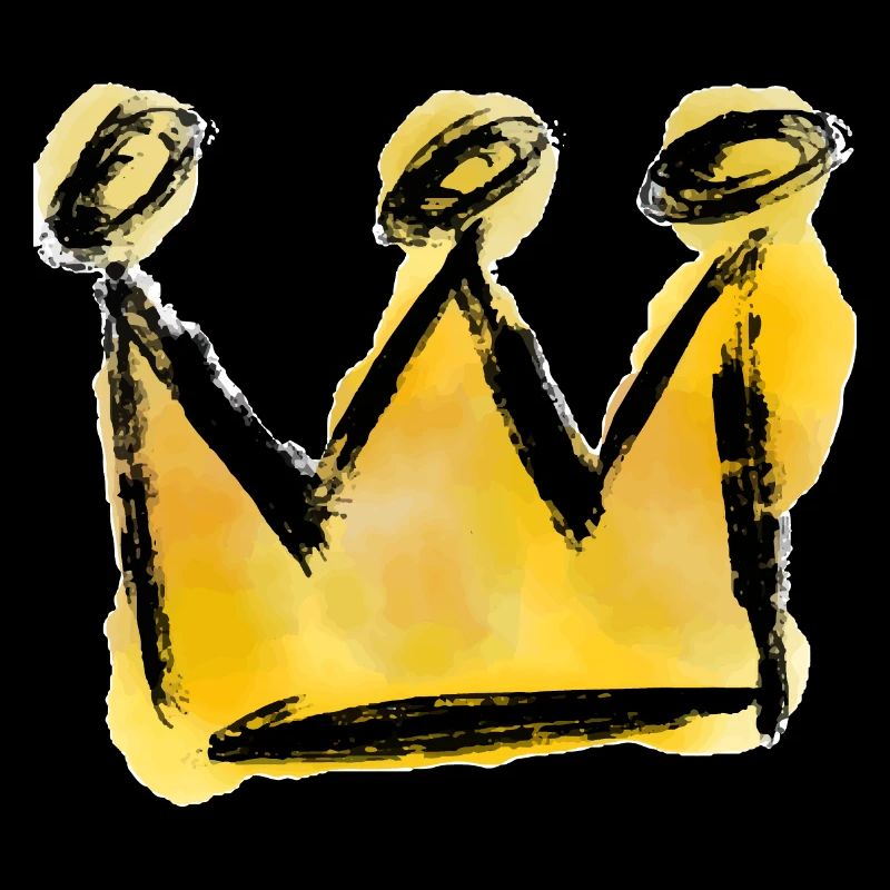 Crown drawing watercolors