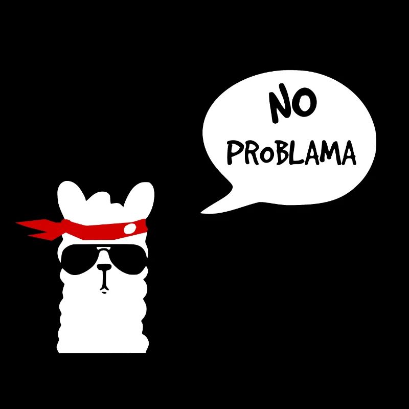 No Problama Lama white