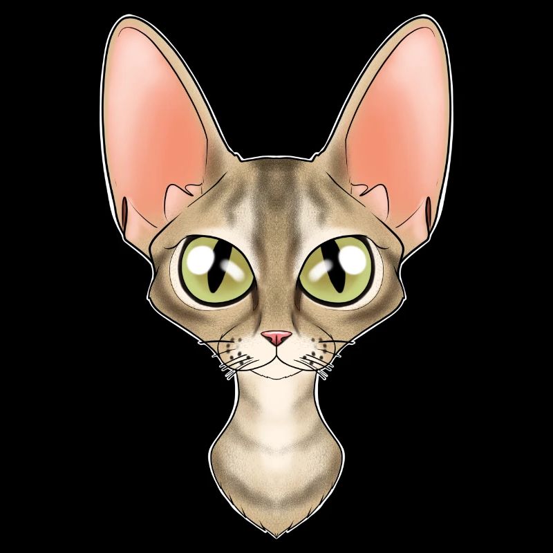 Cat Lover I Cat Face I Devon Rex Cat