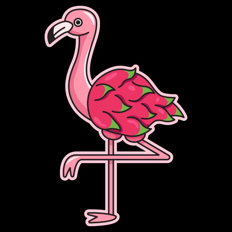 Flamingo Dragon Fruit Design pour