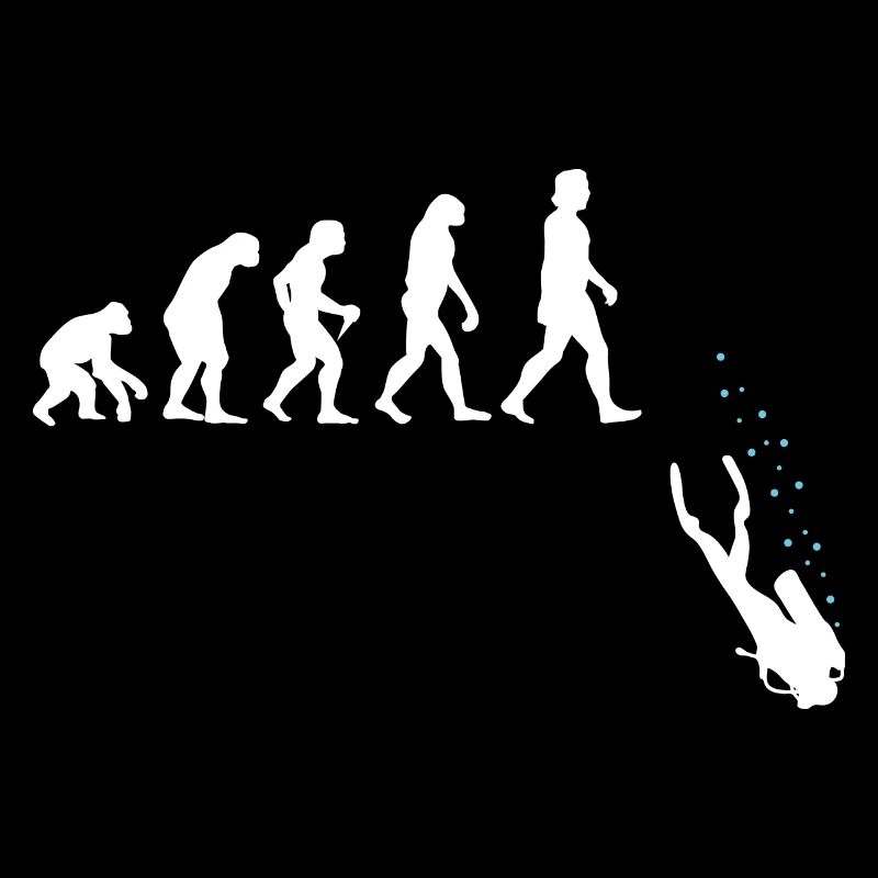 Evolution Tauchen Scuba Diving Taucher Geschenk