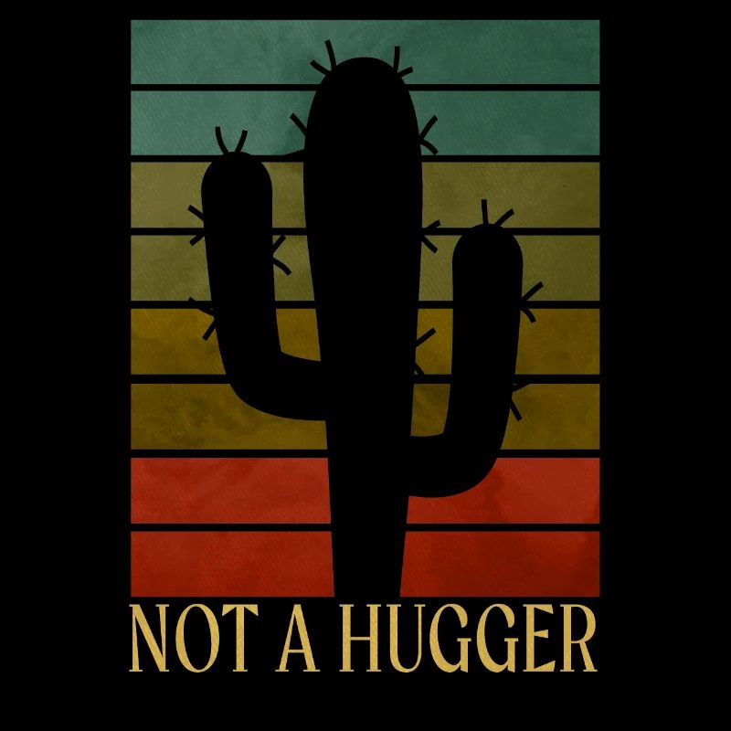 Not A Hugger Funny Cactus Introvert Sarcastic Nota
