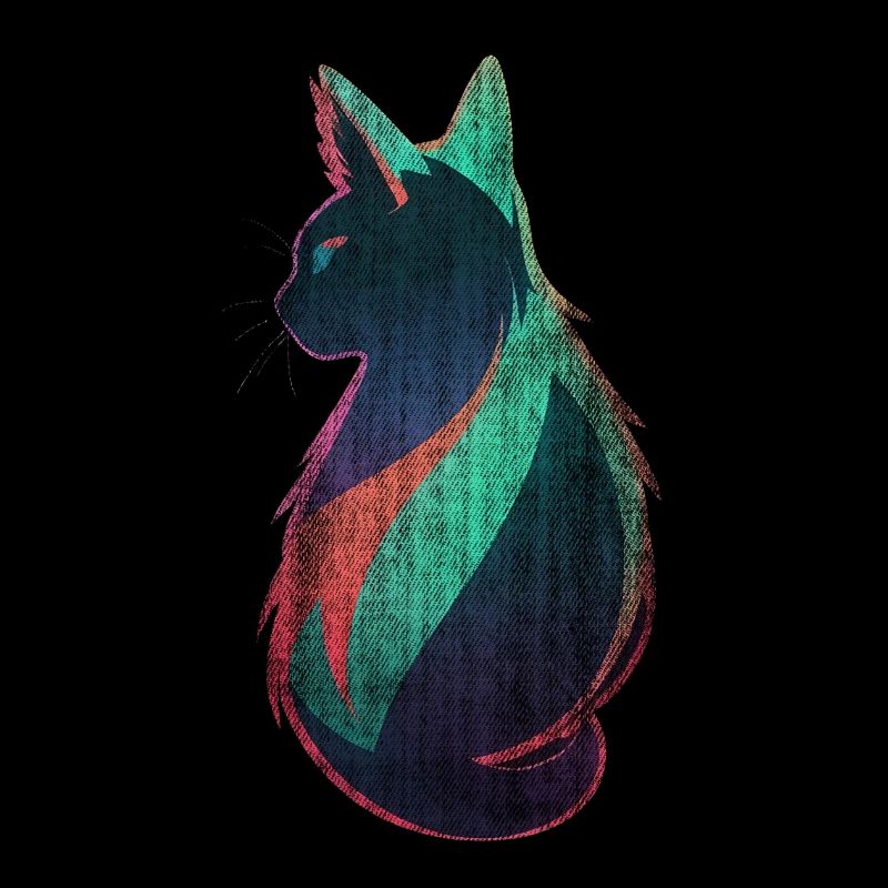 Neon Cat Art
