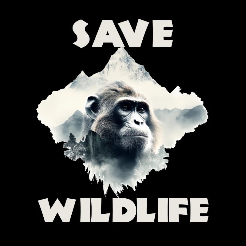 Save wildlife chimpanzee
