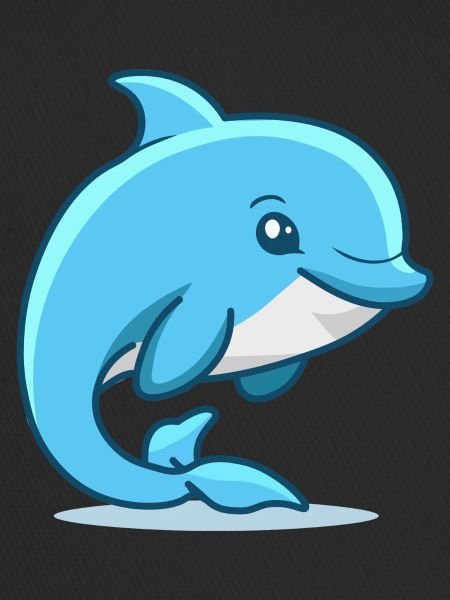 cute dolphin illustration
