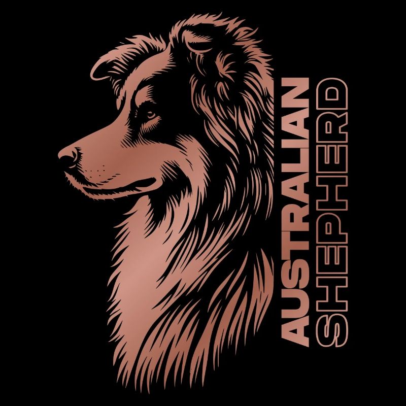 Australian Shepherd Portrait | Aussiekopf rosegold