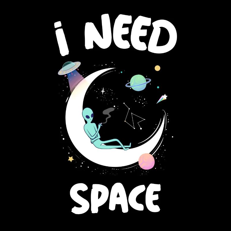 I NEED SPACE Alien on the moon