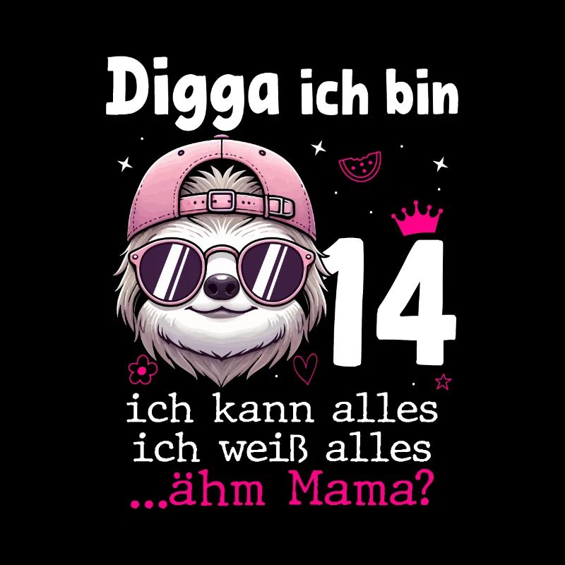 Digga Ich Bin 14 Kindergeburtstag Mädchen