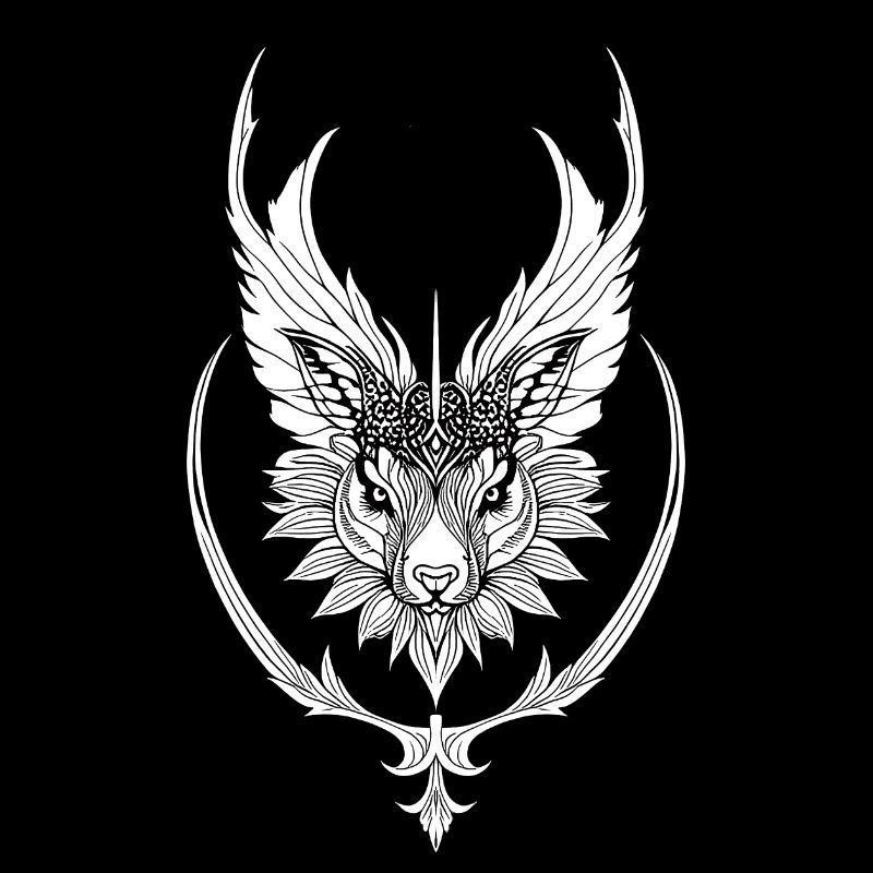 Tête d’animal avec ailes