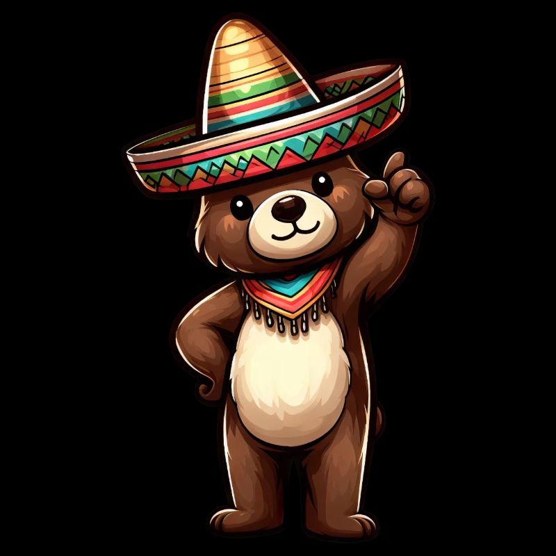 Conception de célébration de l’ours Cinco de Mayo