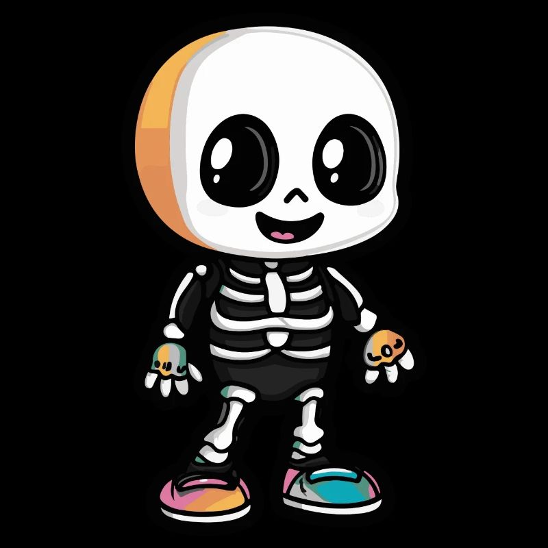 Skeleton Cute Halloween Comic