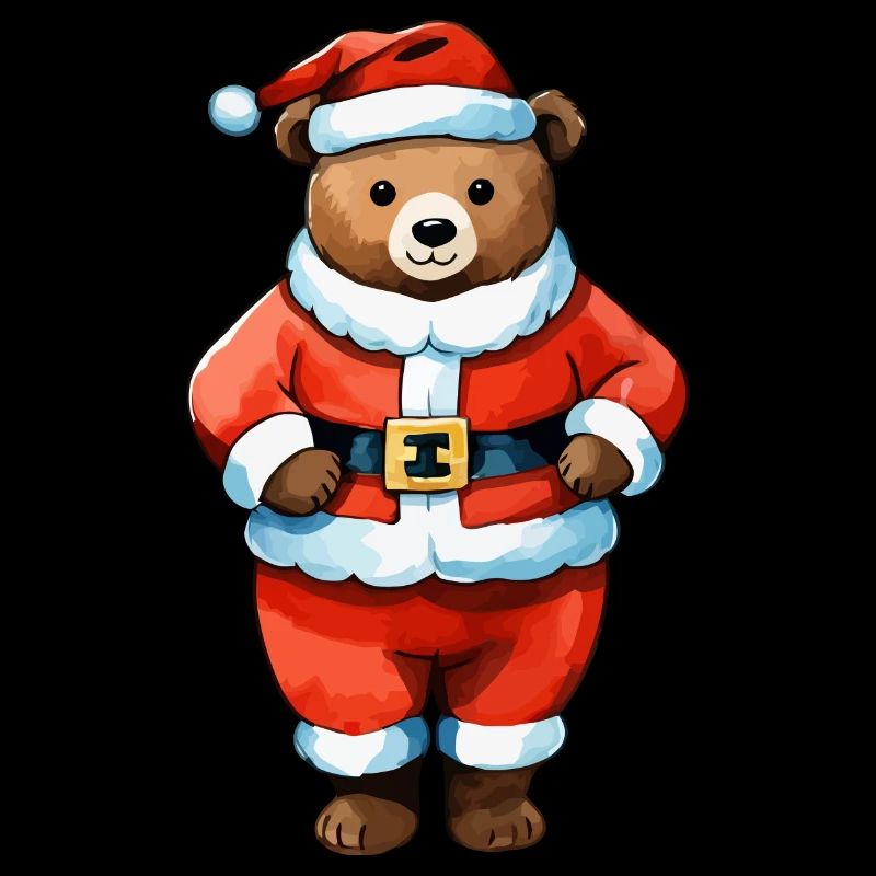 Bear Christmas Drawing