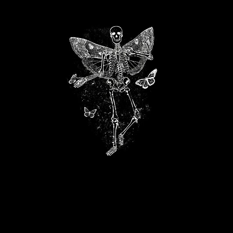 Fairycore skeleton butterfly cute grunge gothic