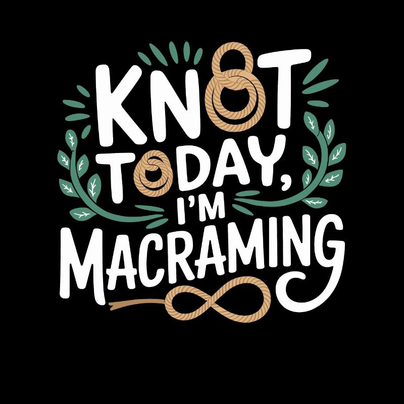 Funny macrame quote for boho macrame lovers