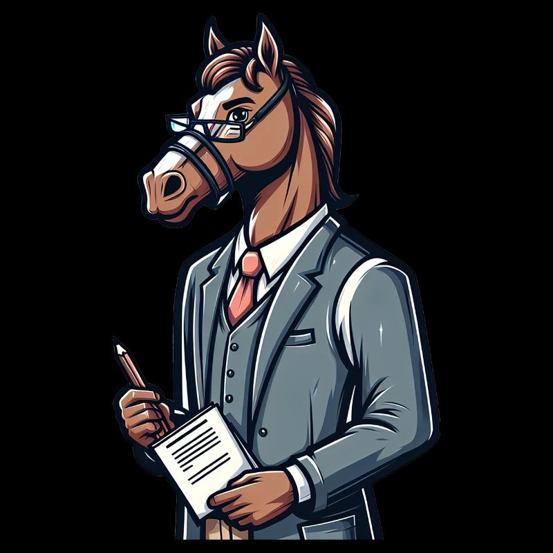 Professeur de cheval mignon