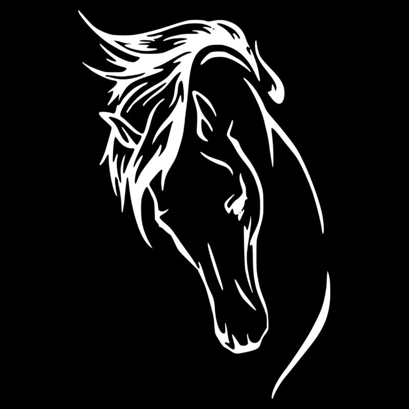 Cheval avec un sifflet