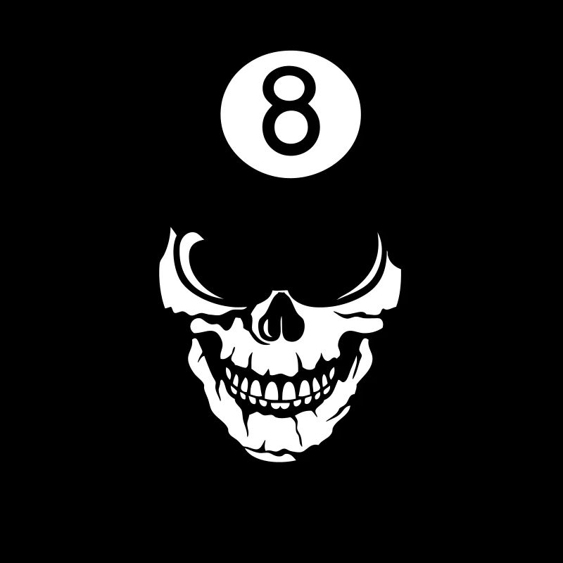 tete de mort billard boule crane 8