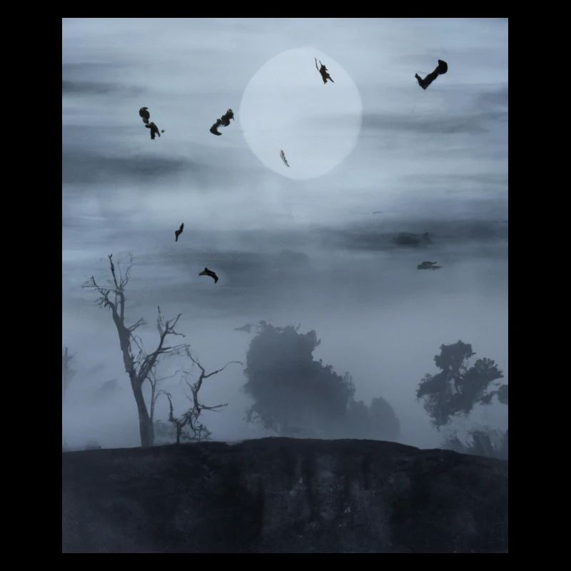 Full Moon Night Full Moon and Bats