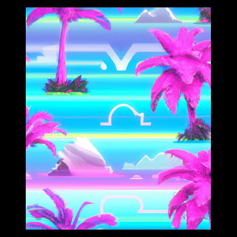 Synthwave Sun Hawaii Vaporwave Esthétique