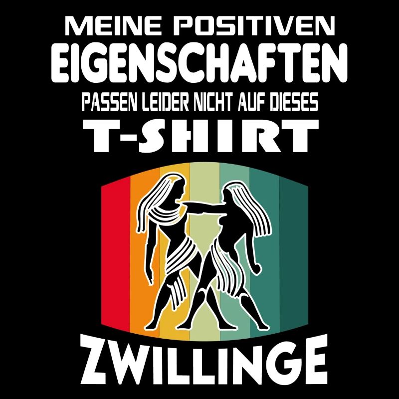 Geburtstag Sternzeichen Retro Zwillinge