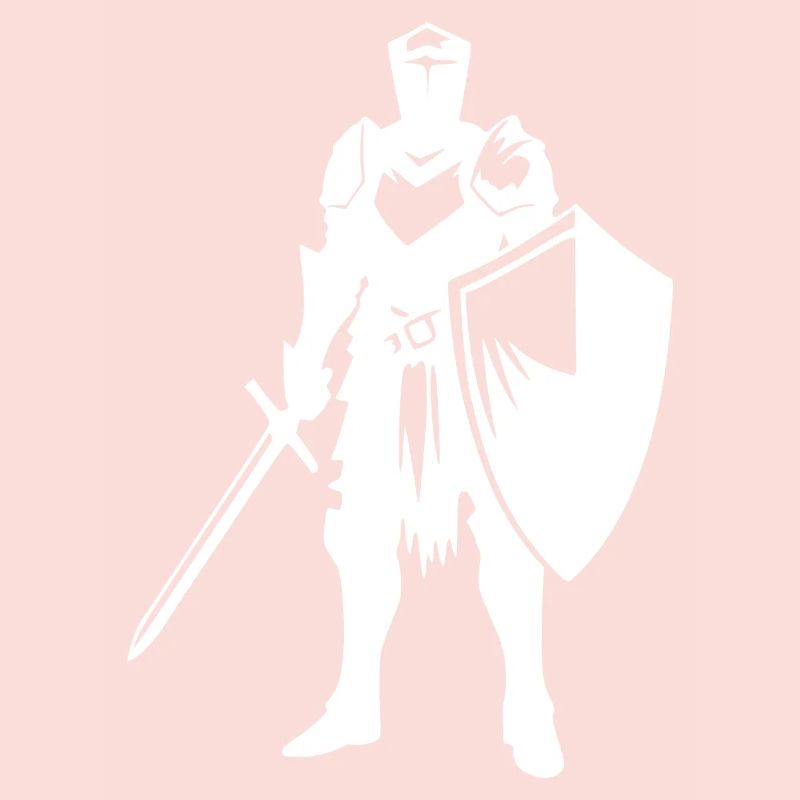 Noble chevalier avec bouclier et épée