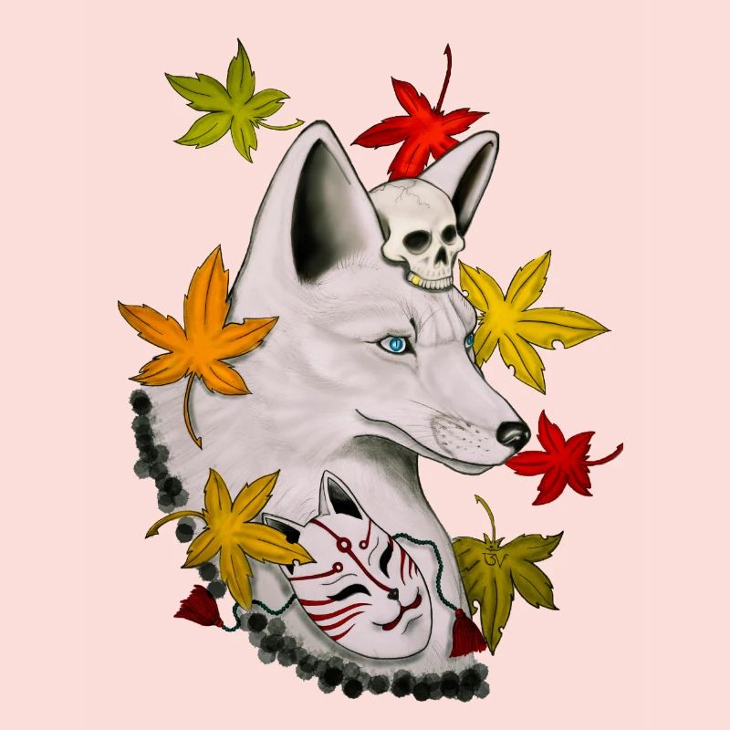 White fox kitsune