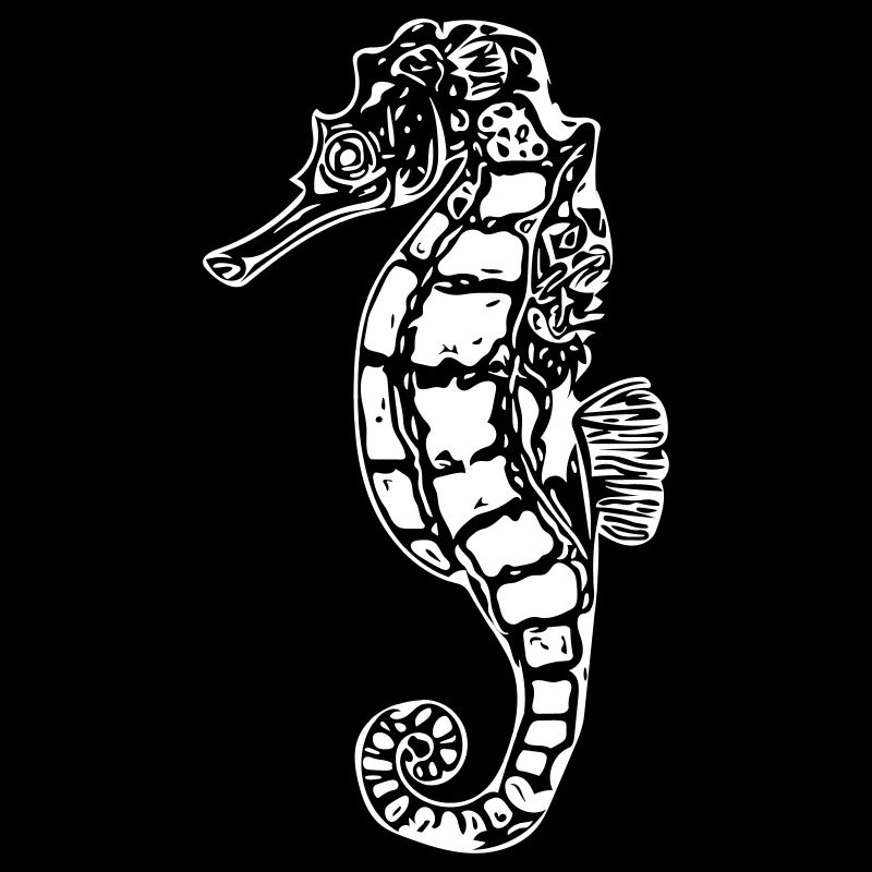 Vintage søhest - Vector Style